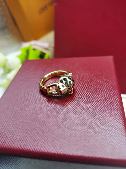 [Eterna Jewels]LEOPARD-HEAD LEOPARD-PRINT COUPLE RING