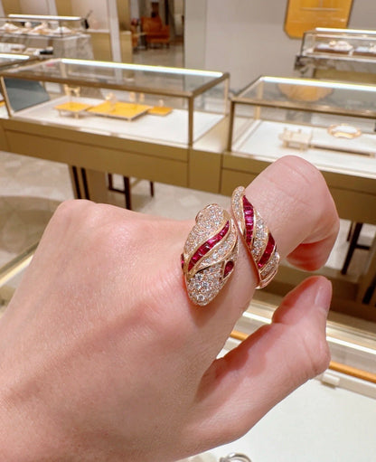 [Eterna Jewels]BRAND NEW LUXURY RED SNAKE RING