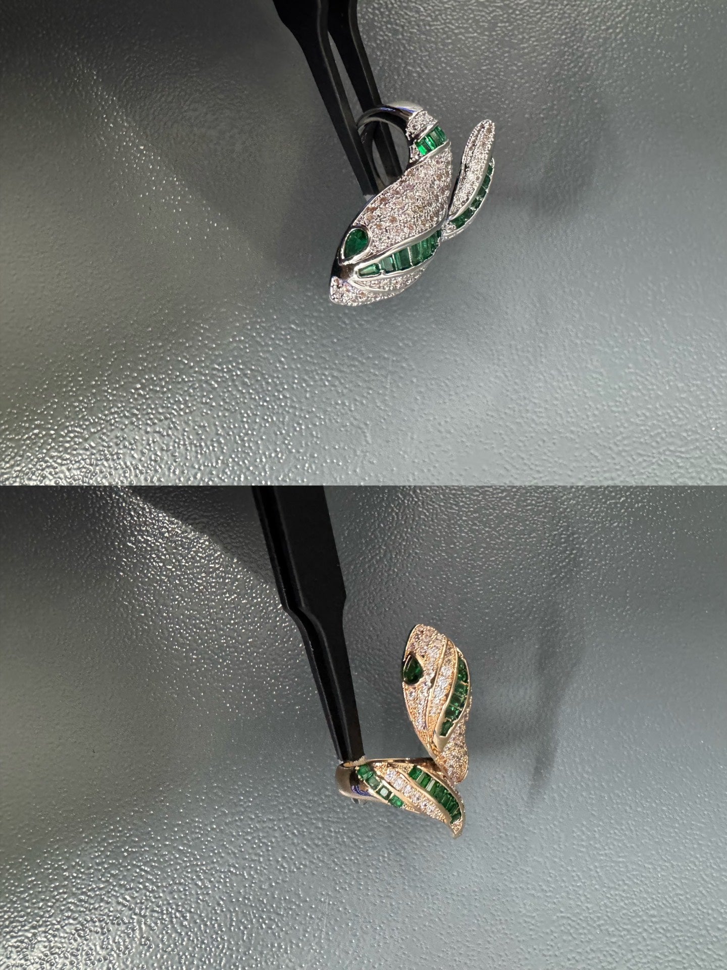 [Eterna Jewels]BRAND NEW LUXURY GREEN SNAKE RING