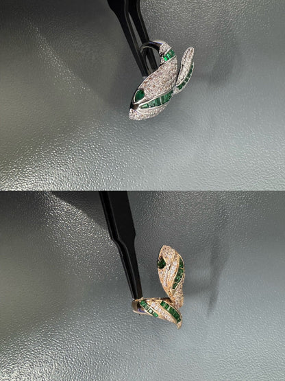[Eterna Jewels]BRAND NEW LUXURY GREEN SNAKE RING
