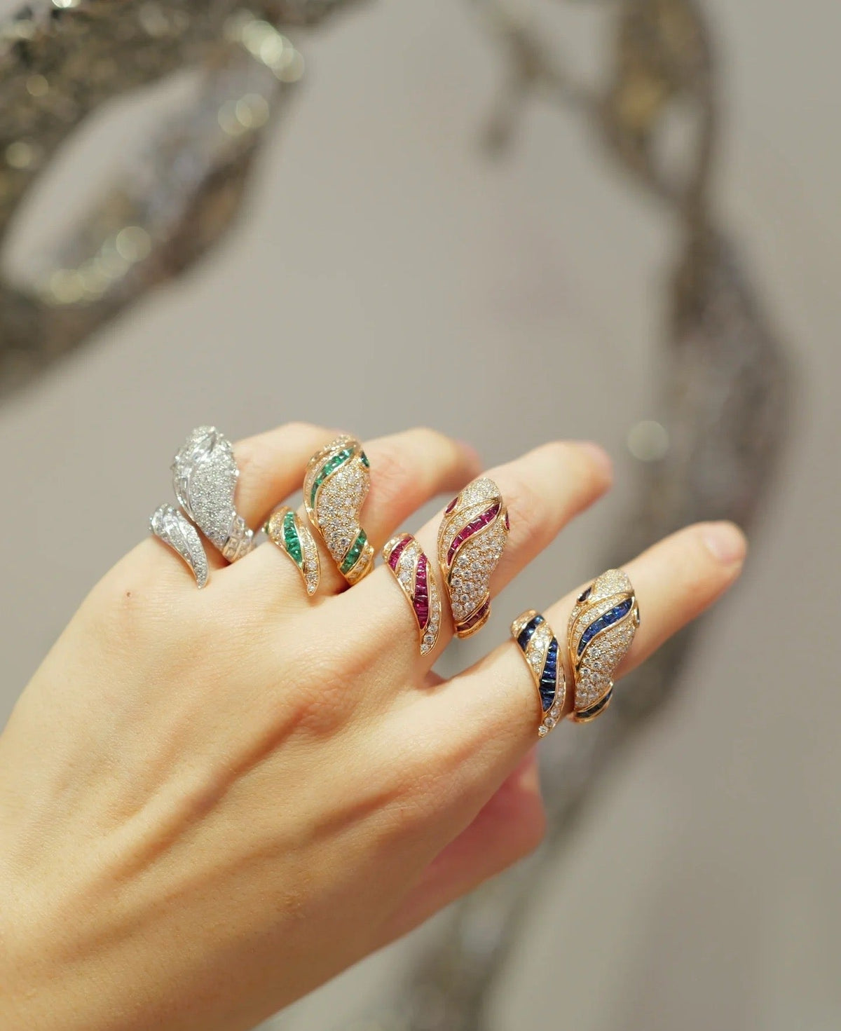 [Eterna Jewels]BRAND NEW LUXURY SILVER SNAKE RING