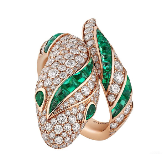 [Eterna Jewels]BRAND NEW LUXURY GREEN SNAKE RING