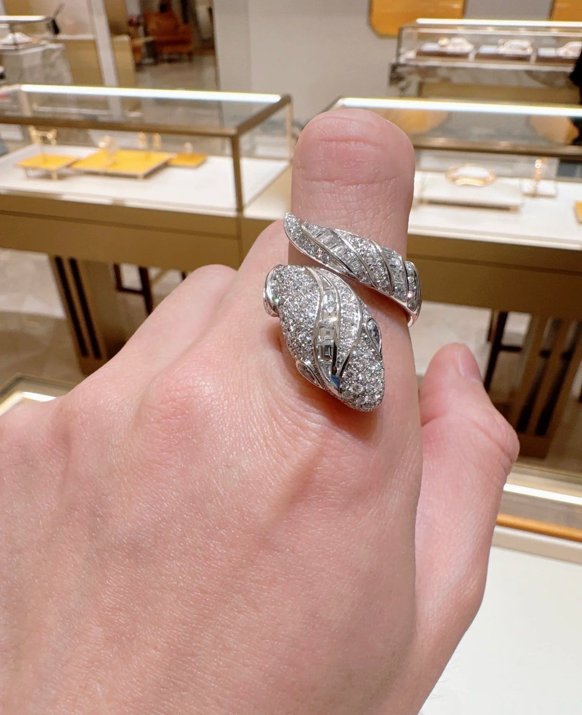 [Eterna Jewels]BRAND NEW LUXURY SILVER SNAKE RING