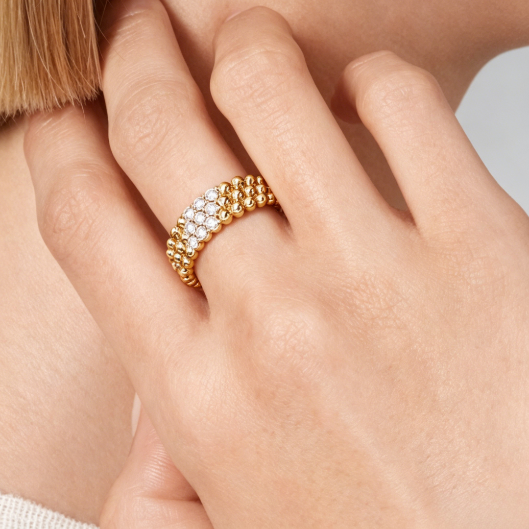 [Eterna Jewels] THREE-ROW DIAMOND RING