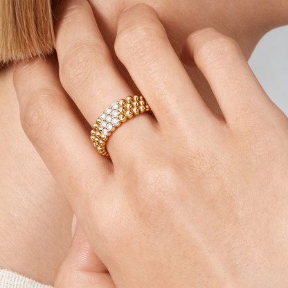 [Eterna Jewels] THREE-ROW DIAMOND RING