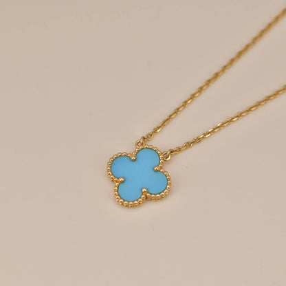 [Eterna Jewels]CLOVER 15MM VINTAGE TURQUOISE NECKLACE