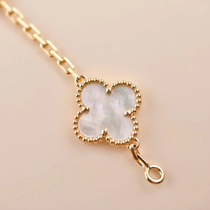 [Eterna Jewels]CLOVER WHITE PEARL MOP 5 MOTIF BRACELET COLLECTION