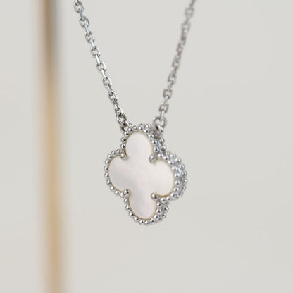 [Eterna Jewels]CLOVER  15MM WHITE MOTHER-OF-PEARL SILVER