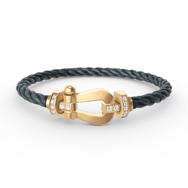 [Eterna Jewels]FORCE LARGE HORSESHOE HALF DIAMOND BRACELET GOLD