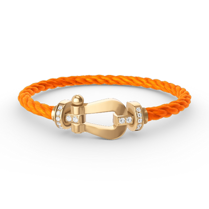 [Eterna Jewels]FORCE LARGE HORSESHOE HALF DIAMOND BRACELET GOLD
