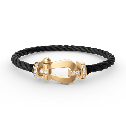 [Eterna Jewels]FORCE LARGE HORSESHOE HALF DIAMOND BRACELET GOLD