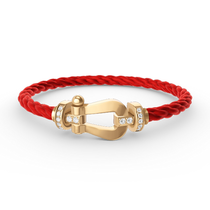 [Eterna Jewels]FORCE LARGE HORSESHOE HALF DIAMOND BRACELET GOLD