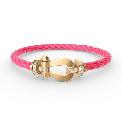 [Eterna Jewels]FORCE LARGE HORSESHOE HALF DIAMOND BRACELET GOLD