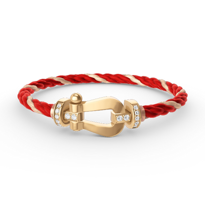 [Eterna Jewels]FORCE LARGE HORSESHOE HALF DIAMOND BRACELET GOLD