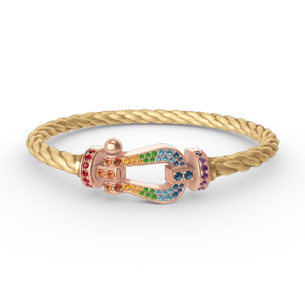 [Eterna Jewels]FORCE LARGE HORSESHOE  COLORED DIAMOND BRACELET ROSE GOLD