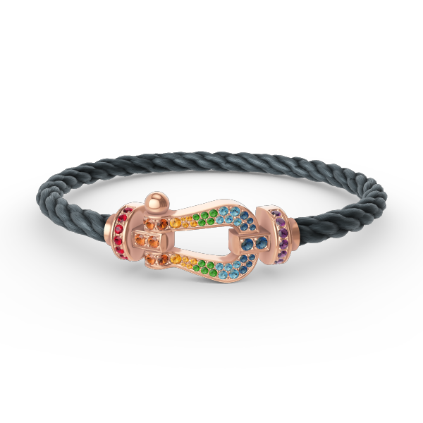 [Eterna Jewels]FORCE LARGE HORSESHOE  COLORED DIAMOND BRACELET ROSE GOLD