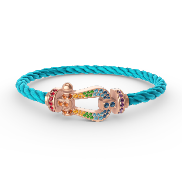 [Eterna Jewels]FORCE LARGE HORSESHOE  COLORED DIAMOND BRACELET ROSE GOLD