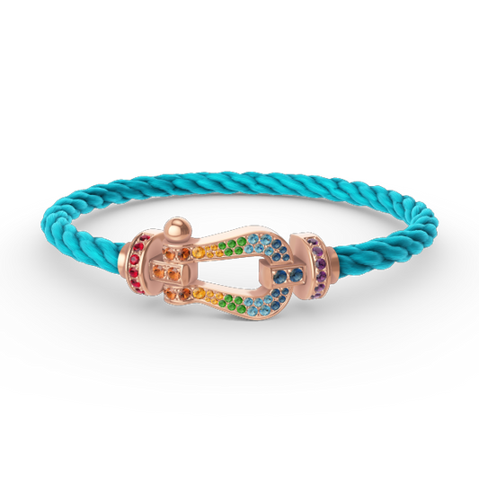[Eterna Jewels]FORCE LARGE HORSESHOE  COLORED DIAMOND BRACELET ROSE GOLD