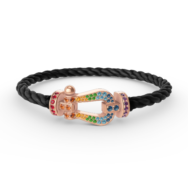 [Eterna Jewels]FORCE LARGE HORSESHOE  COLORED DIAMOND BRACELET ROSE GOLD