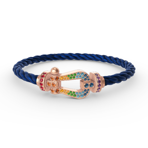 [Eterna Jewels]FORCE LARGE HORSESHOE  COLORED DIAMOND BRACELET ROSE GOLD