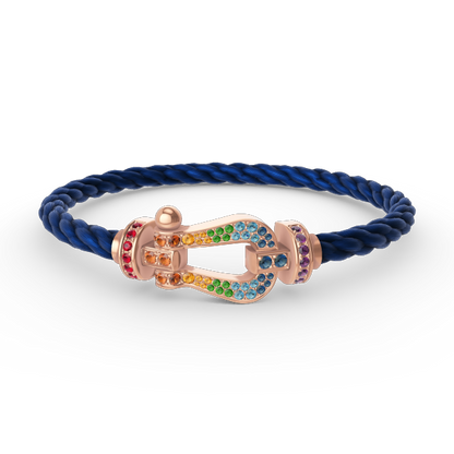 [Eterna Jewels]FORCE LARGE HORSESHOE  COLORED DIAMOND BRACELET ROSE GOLD