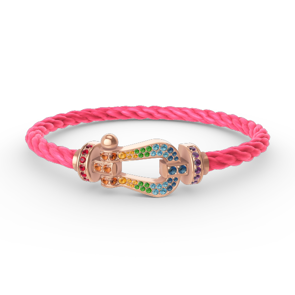 [Eterna Jewels]FORCE LARGE HORSESHOE  COLORED DIAMOND BRACELET ROSE GOLD