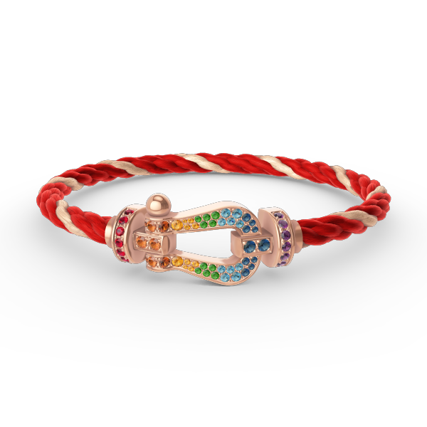 [Eterna Jewels]FORCE LARGE HORSESHOE  COLORED DIAMOND BRACELET ROSE GOLD