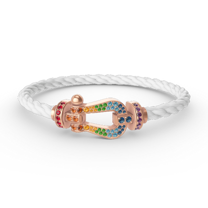[Eterna Jewels]FORCE LARGE HORSESHOE  COLORED DIAMOND BRACELET ROSE GOLD