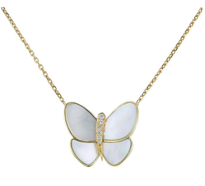 [Eterna Jewels]BUTTERFLY GOLD MOP DIAMOND NECKLACE
