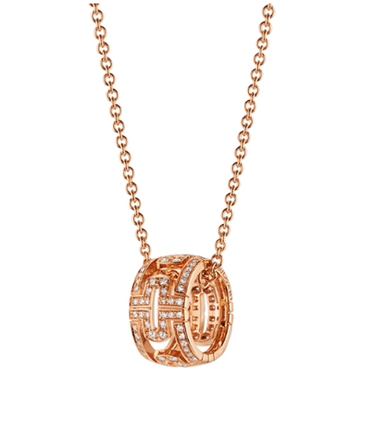 [Eterna Jewels]PARENTESI NECKLACE PINK GOLD DIAMOND