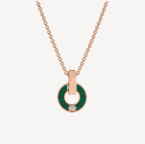 [Eterna Jewels]GARI NECKLACE PINK GOLD MALACHITE