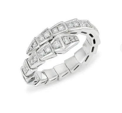 [Eterna Jewels]SERPENTI RING SILVER DIAMOND PAVED 4MM