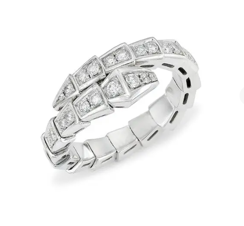 [Eterna Jewels]SERPENTI RING SILVER DIAMOND PAVED 4MM