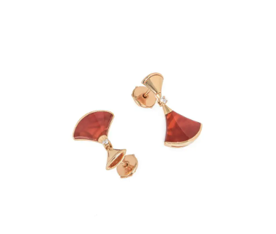 [Eterna Jewels]DREAM Carnelian PINK GOLD EARRINGS