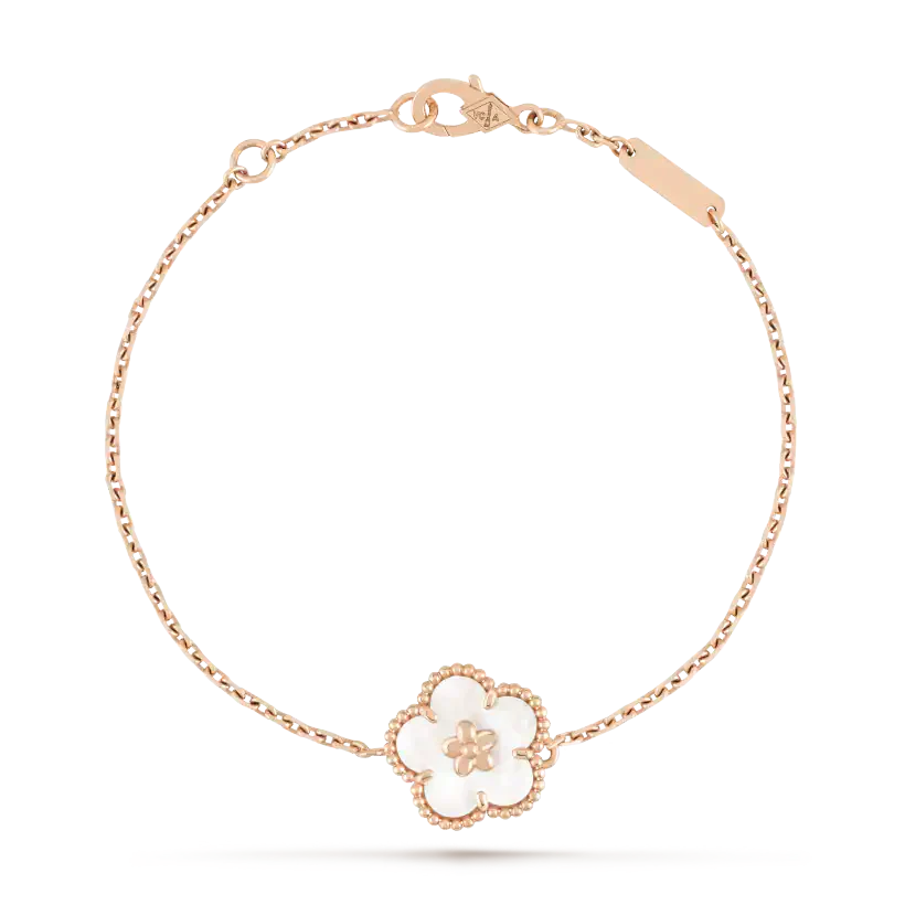 [Eterna Jewels]LUCKY WHITE MOP PLUM BLOSSOM  BRACELET