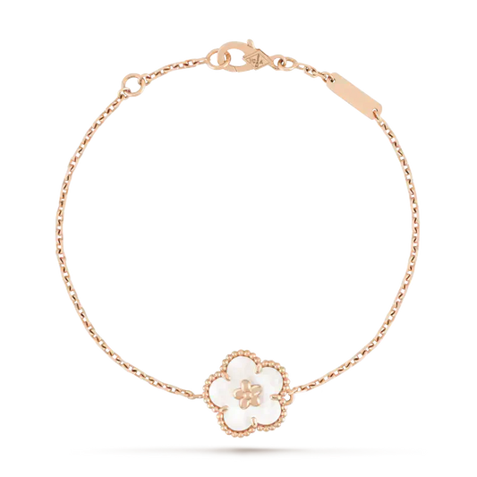 [Eterna Jewels]LUCKY WHITE MOP PLUM BLOSSOM  BRACELET