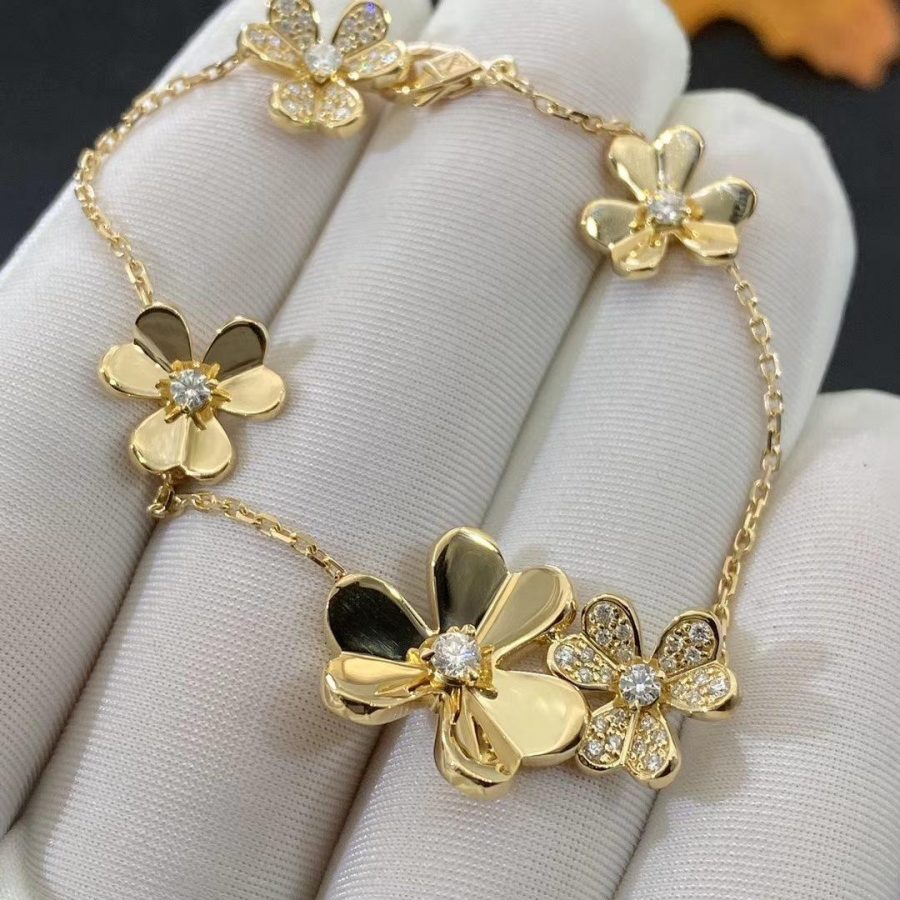 [Eterna Jewels]FRIVOLE GOLD 5 FLOWERS BRACELET
