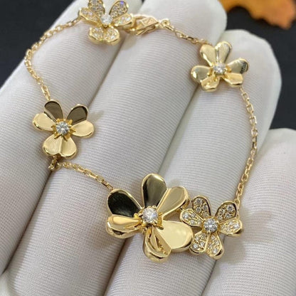 [Eterna Jewels]FRIVOLE GOLD 5 FLOWERS BRACELET
