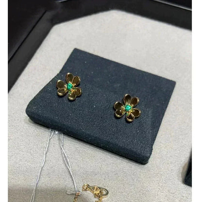 [Eterna Jewels]FRIVOLE  FLOWER MALACHITE EARRINGS