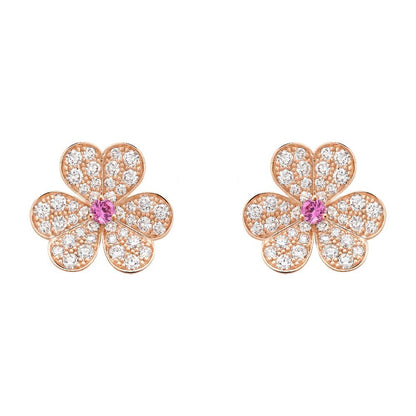 [Eterna Jewels]FRIVOLE PINK GOLD FLOWER DIAMOND EARRINGS