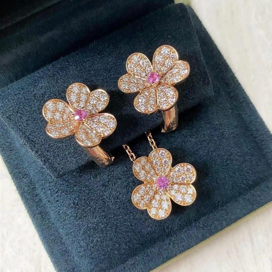 [Eterna Jewels]FRIVOLE ROSE GOLD FLOWER DIAMOND NECKLACE