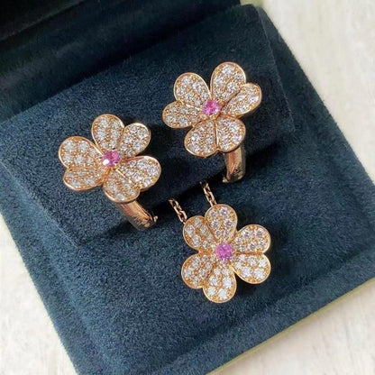 [Eterna Jewels]FRIVOLE ROSE GOLD FLOWER DIAMOND NECKLACE