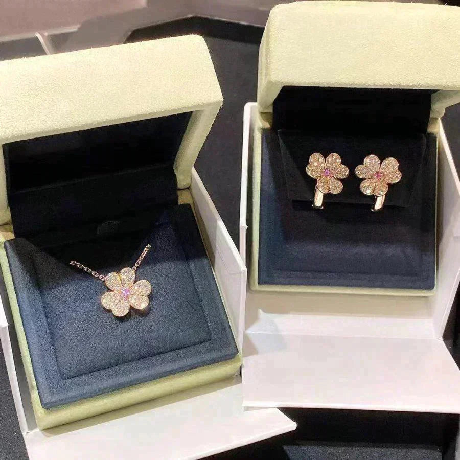 [Eterna Jewels]FRIVOLE ROSE GOLD FLOWER DIAMOND NECKLACE