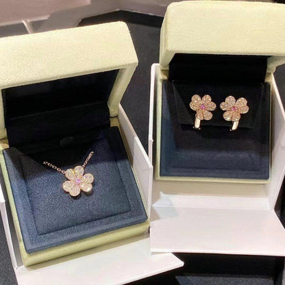 [Eterna Jewels]FRIVOLE ROSE GOLD FLOWER DIAMOND NECKLACE