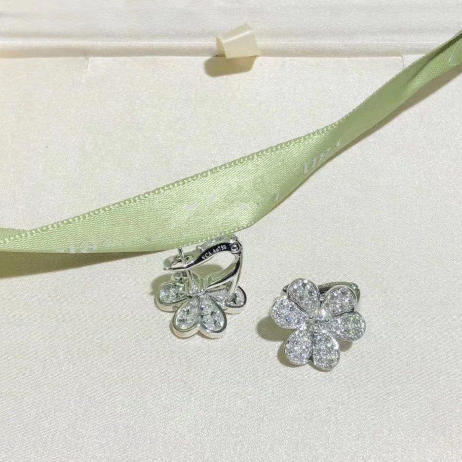[Eterna Jewels]FRIVOLE SILVER FLOWER DIAMOND EARRINGS