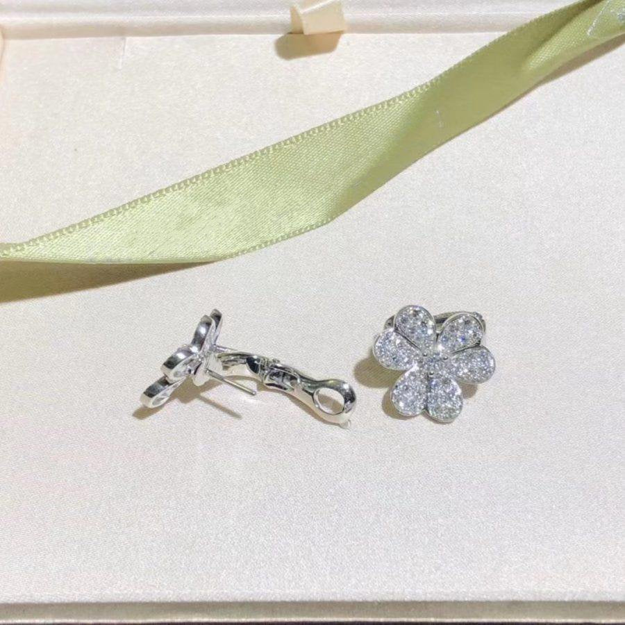 [Eterna Jewels]FRIVOLE SILVER FLOWER DIAMOND EARRINGS