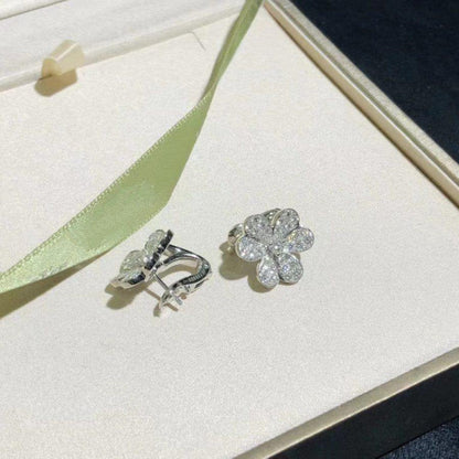 [Eterna Jewels]FRIVOLE SILVER FLOWER DIAMOND EARRINGS
