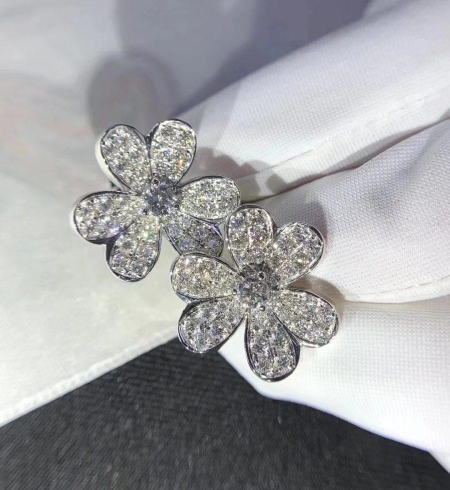 [Eterna Jewels]FRIVOLE SILVER FLOWER DIAMOND EARRINGS