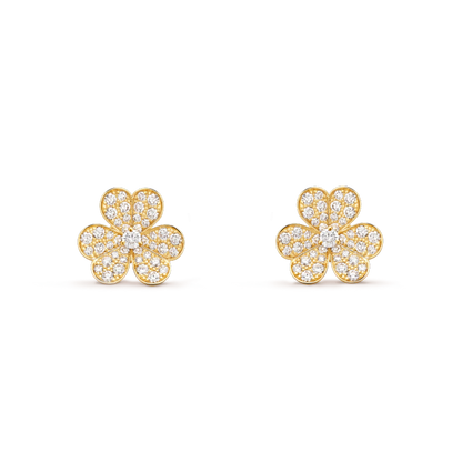 [Eterna Jewels]FRIVOLE GOLD FLOWER DIAMOND EARRINGS