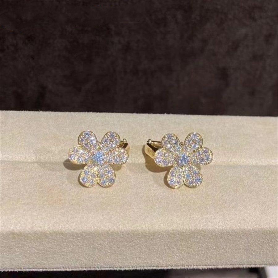 [Eterna Jewels]FRIVOLE GOLD FLOWER DIAMOND EARRINGS